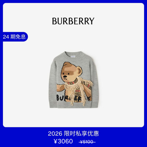 泰迪熊羊毛针织衫BURBERRY