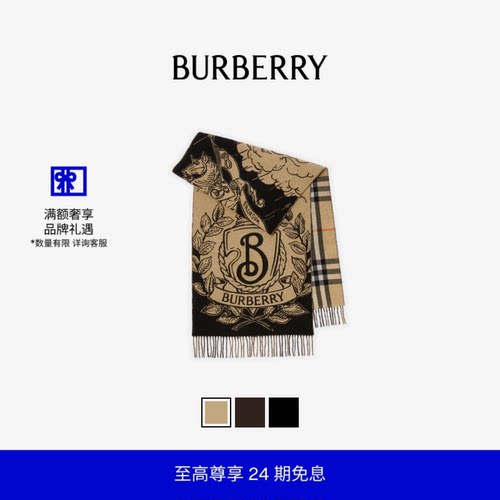 双面风暴骑士图案围巾BURBERRY