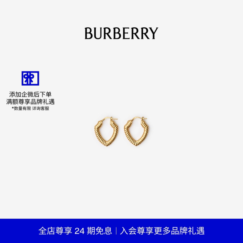 小号Shield扭结环状耳环BURBERRY