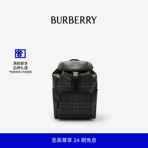 都市格纹挂扣双肩包BURBERRY