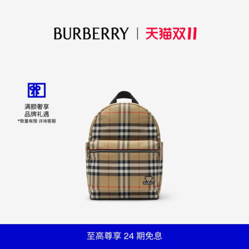 儿童格纹双肩包BURBERRY
