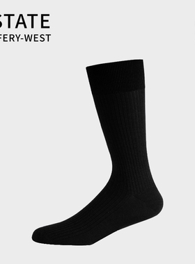 ESTATE袜子男士纯棉中筒吸汗透气防臭商务正装袜全棉长袜百搭