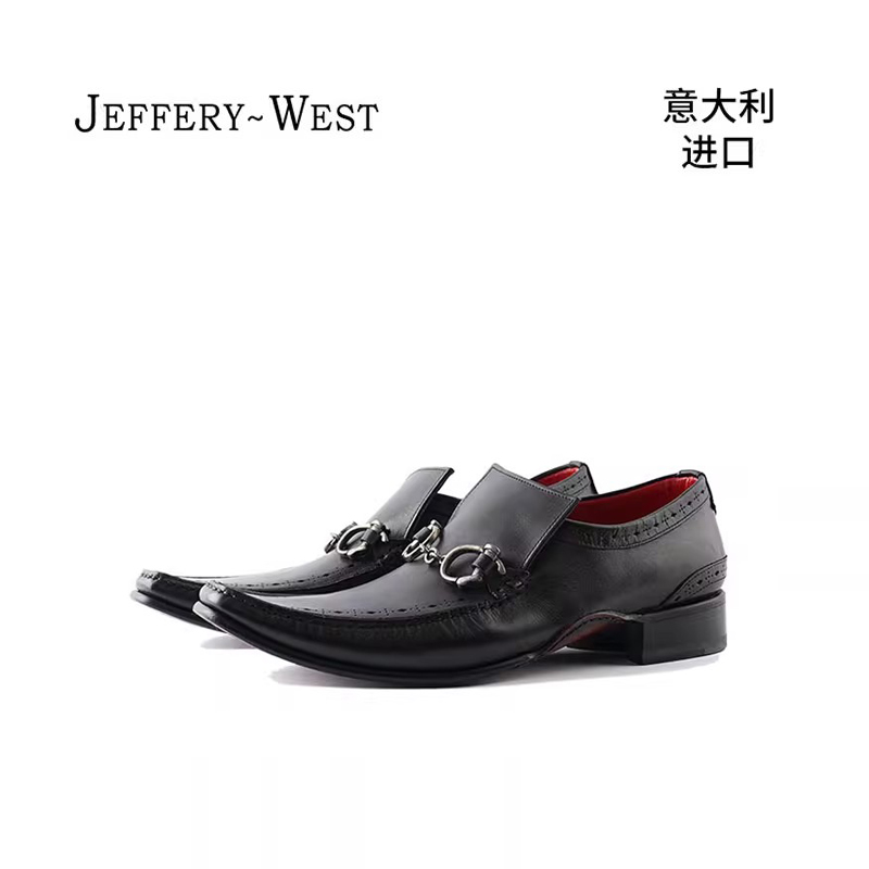 手工皮鞋商务牛皮男士乐福鞋