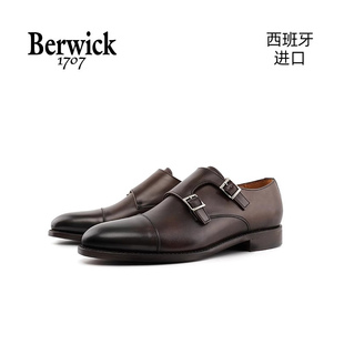 皮鞋 BERWICK西班牙进口时尚 商务正装 孟克鞋 ZA3637 牛皮男士