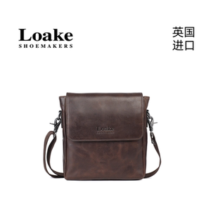 LOAKE英国进口男士 STRATFORD 复古商务休闲办公便携单肩包手提包