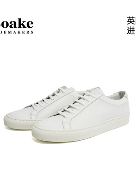 Loake英国进口牛皮男士休闲小白鞋运动百搭软底通勤板鞋 Sprint
