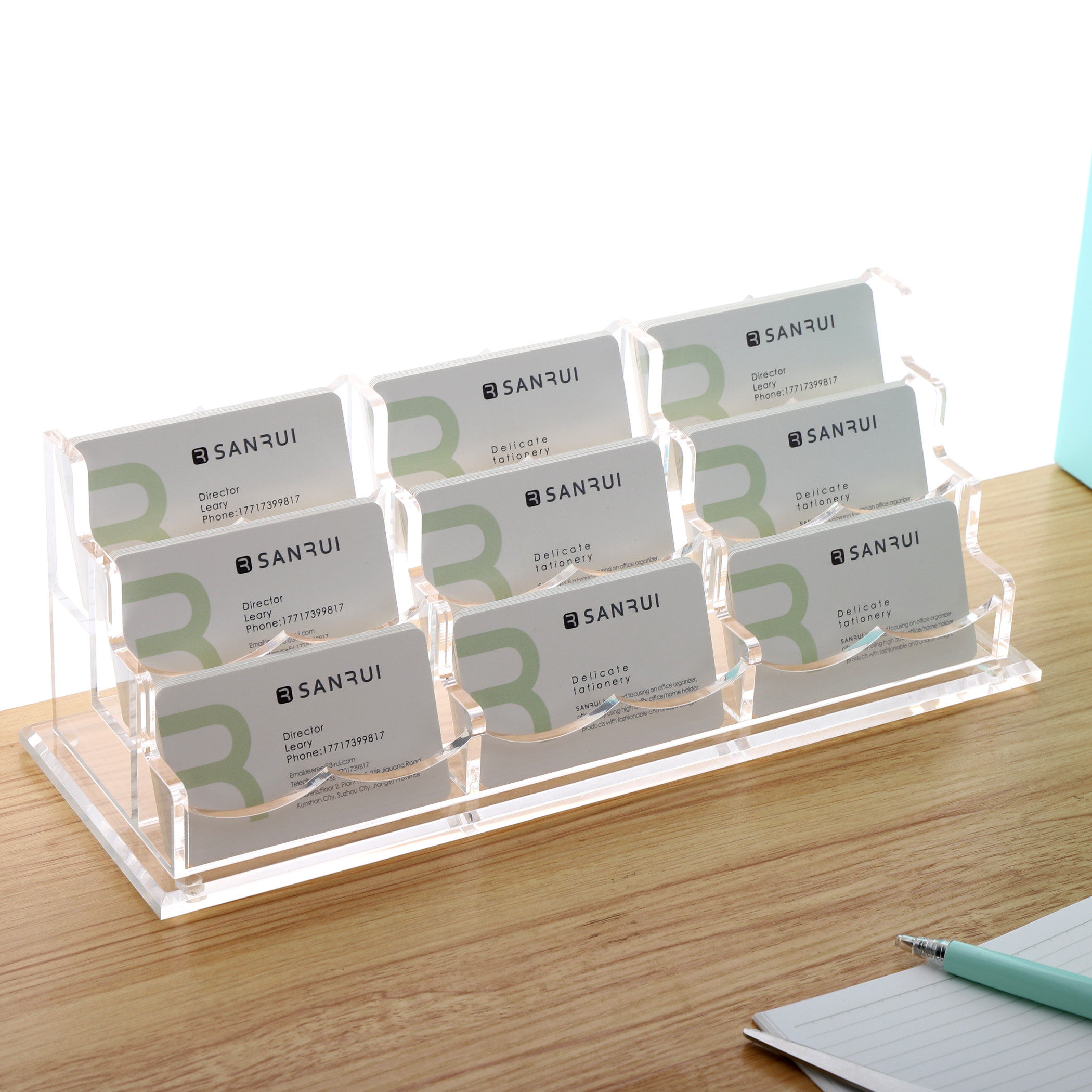 三锐全透明亚克力简约名片盒桌面卡券收纳盒北欧创意前台展会展厅名片收纳架办公多款多格大容量名片座定制,文具电教/文化用品/商务用品,名片盒,淘宝优惠券,粉丝福利购,淘宝优惠卷