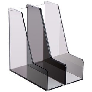 三锐亚克力文件架A4立式多格书本盒透明桌面神器书籍整理盒学生书本收纳架课桌收纳箱办公工位创意简约收纳