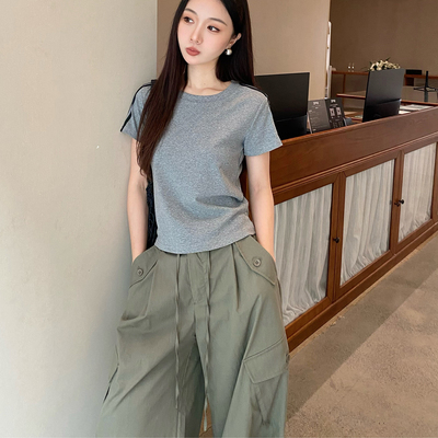 零度休闲修身显瘦短袖T恤女