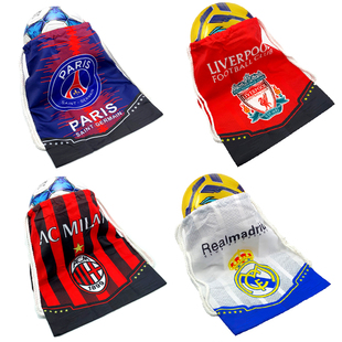 尤文巴萨利物浦巴黎足球袋 切尔西AC米兰皇马球鞋收纳袋绳背包