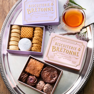 日本直邮Biscuiterie Bretonne黄油巧克力布列塔尼酥饼情人节曲奇