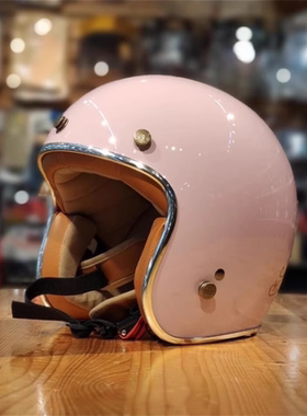 现货台湾MODER复古vespa姜戈电动踏板摩托车头盔3/4半盔男女通勤