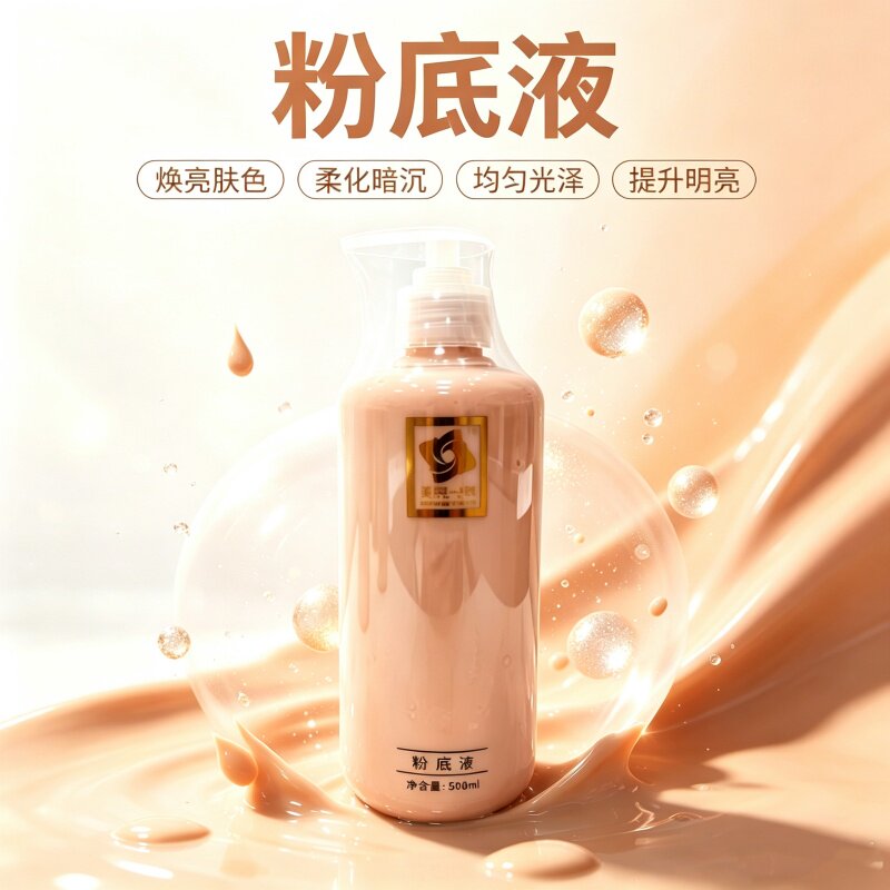 美院一线粉底液焕亮肤色柔化暗沉光泽持久遮瑕自然透亮水润美肤