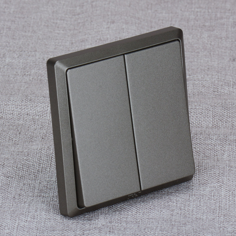 hc2762 天基86型10a二位单联回弹开关 双键常开型自动复位面板