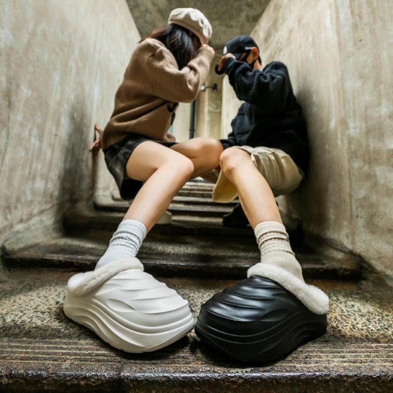 破茧2024冬季新款加绒加厚棉鞋高颜值防滑保暖棉拖鞋大码男款外穿