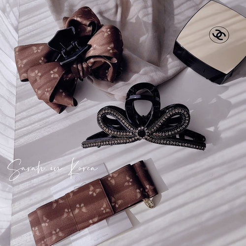 Sarah in Korea韩国 秋冬季节印花蝴蝶细节发抓弹簧发夹子发饰