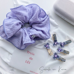 LEI东大门法式 Sarah 梦幻紫发圈大肠圈 Trois Korea韩国