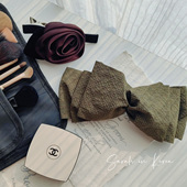 Korea韩国 经典 Sarah 韩式 蝴蝶结咖色花苞鸭嘴发夹弹簧夹