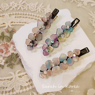 刘海鸭嘴边夹 Sarah 新第三弹 精致立体花瓣 法式 Korea韩国