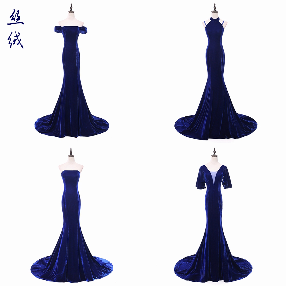 蓝色系列商演车展走秀舞台礼服