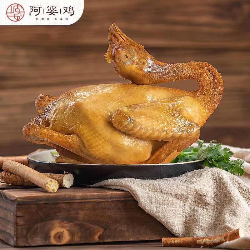 新丰特产阿婆鸡客家五指毛桃鸡熟食零食500g原味微辣图片