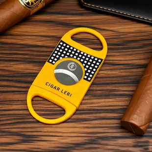CIGAR LEBI雪茄剪v便携式锋利不锈钢刀刃+塑料外壳雪茄刀专用工具
