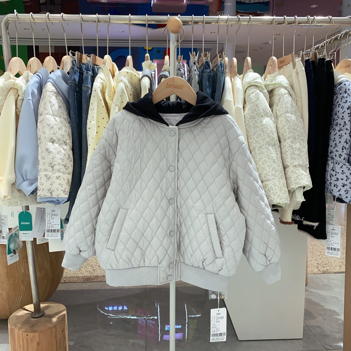 2025冬季imau奕玛童装正品男大童儿童针织休闲外套棉服54LF101048