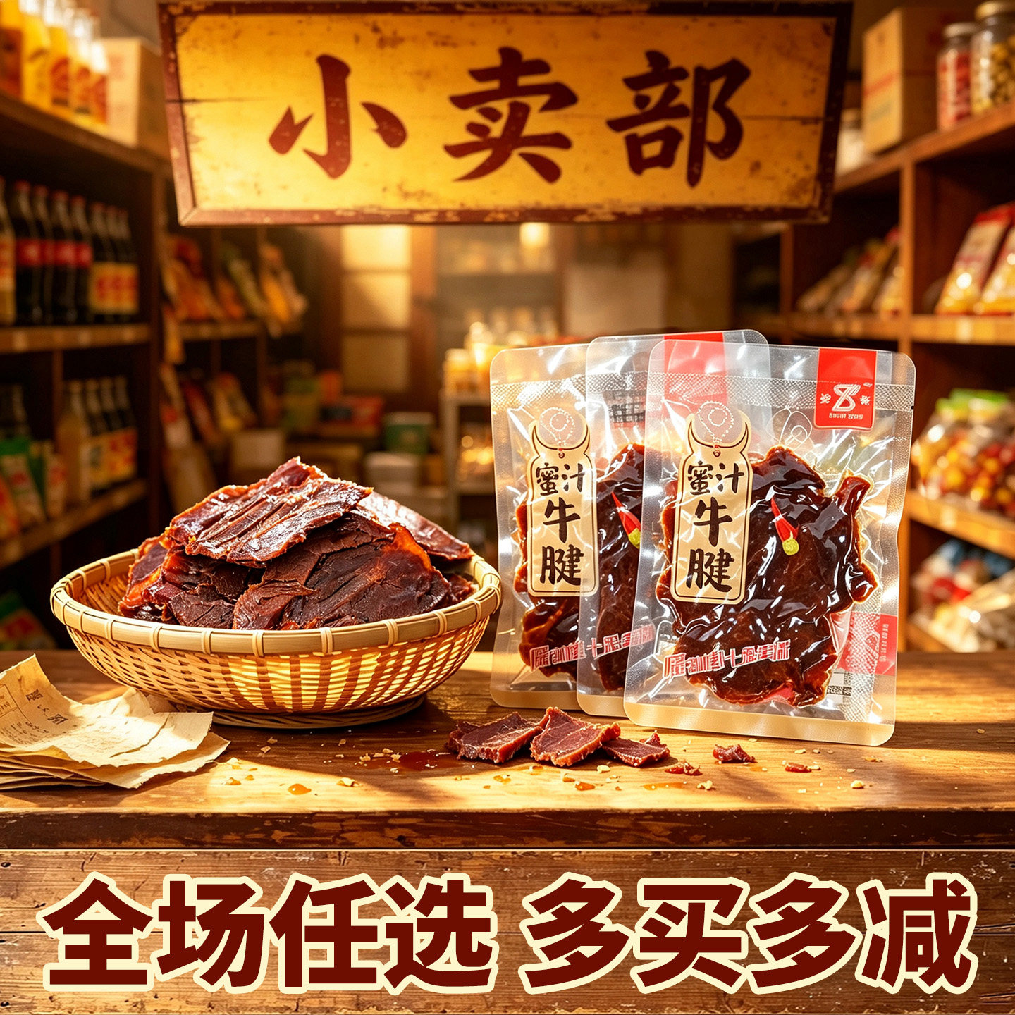 康森蜜汁牛腱子肉散装即食真空独立小包装温州特产小吃零食牛肉干