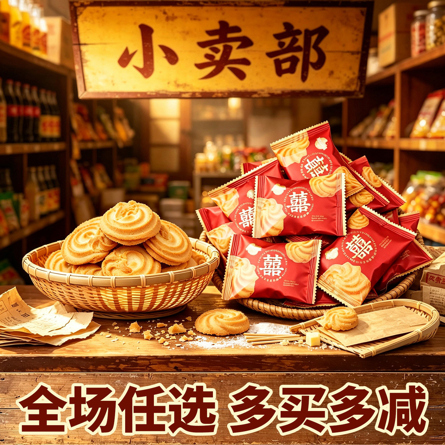金冠双喜牛奶味曲奇饼干结婚高端喜糖婚糖宝宝满月我家有囍零食品