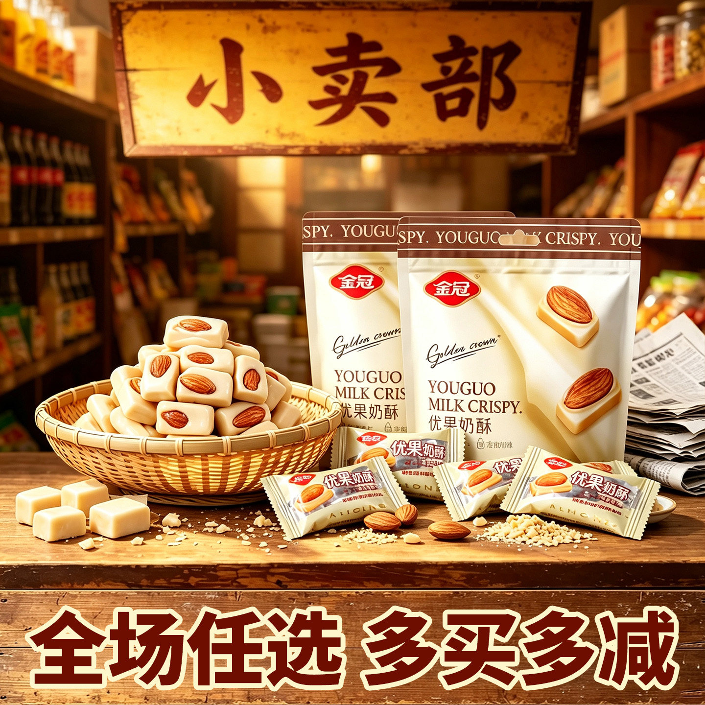 金冠甜心恋仁优果奶酥468g奶糖结婚喜糖办公室休闲下午茶零食小吃