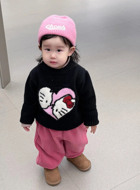 2026秋冬新款女童加绒卫裤软糯舒适女宝宝宽松长裤保暖休闲束脚裤