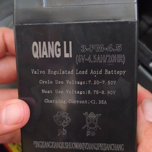 QIAN 3FM4.5儿童玩具车儿童车电动车电瓶儿童汽车电池 LI6V4.5