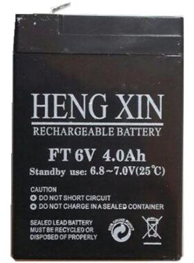 HENGXIN电瓶 FT6V4.0AH 6V4AH 电子称 台秤 计价秤用蓄电池