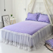 Đẹp chồi lụa tơ tằm Hàn Quốc váy ngủ gradient đơn mảnh trải giường Simmons chống trượt bảo vệ 1,5 / 1,8m - Váy Petti