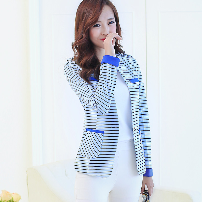 ديانا تشوي صيف 2016 الأزياء الكورية عارضة ساحات كبيرة ذات أكمام طويلة جديدة السيدة سليم دعوى صغيرة سترة الإناث المد