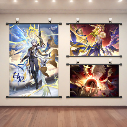 白厄挂画海报动漫游戏二次元周边寝室卧室装饰画壁画