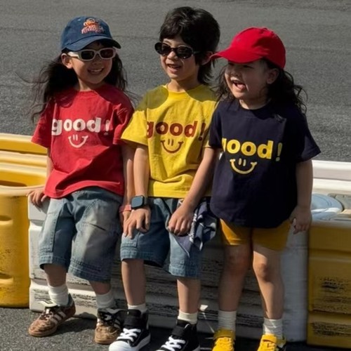 高端亲子装一家三口夏季短袖印花男童女童休闲百搭母女装时尚T恤