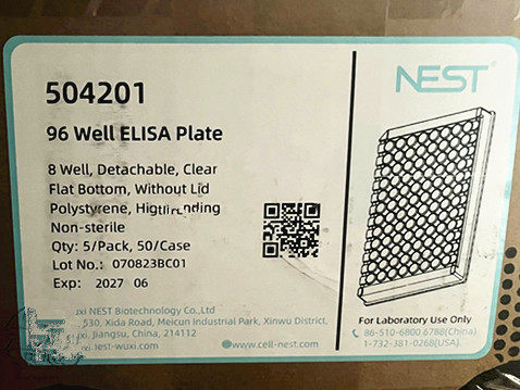 NEST耐思酶标板96孔可拆酶标板不可拆ELISA板5块/包514201 504201