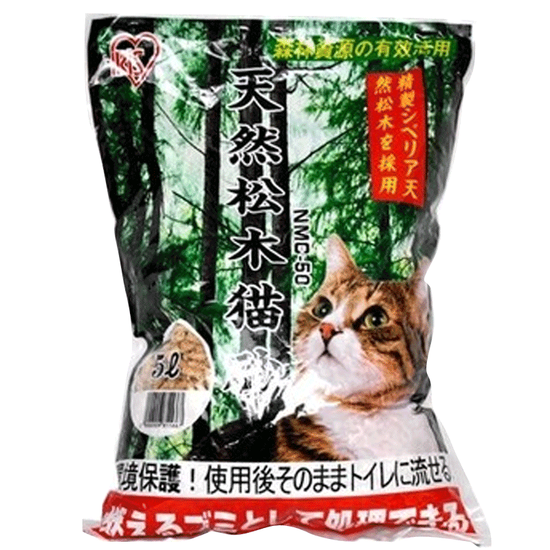爱丽思猫砂爱丽丝绿茶天然松木猫砂双层猫砂盆用5L*6NMC50GMC50