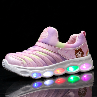 发光卡通儿童亮灯鞋运动鞋软底