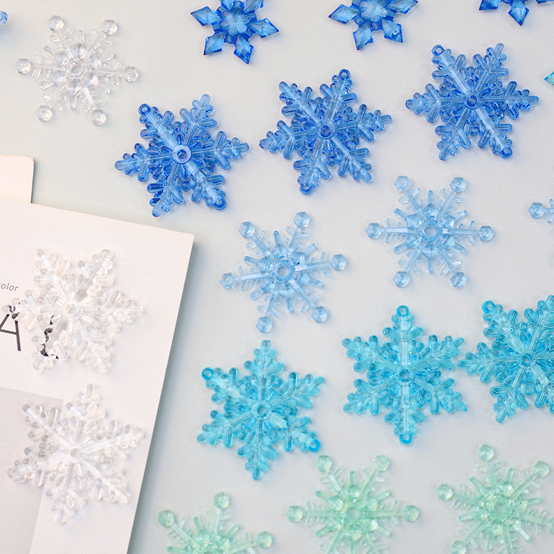 圣诞饰品透明雪花冰锥