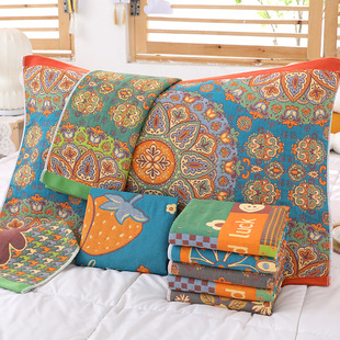 【枕巾】一对装精梳棉高端纱布成人枕头巾深色系情侣盖巾吸汗透气