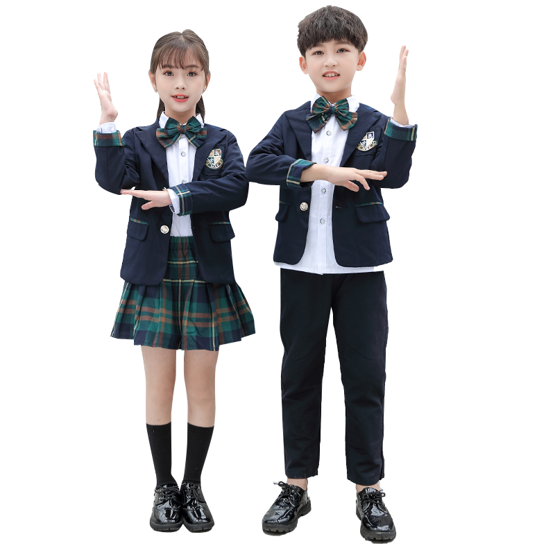 幼儿园园服男女韩版学院风小学校服秋冬季儿童装西装班服三件套装