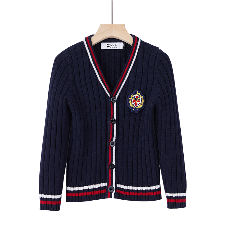 学院风春秋季毛衣开衫幼儿园服三件套礼服小学生班服儿童演出服