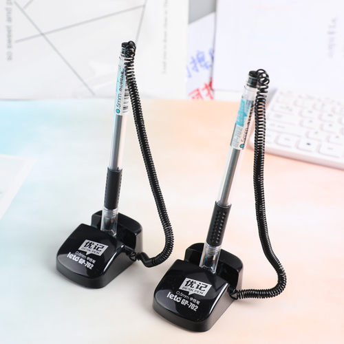 正品广纳702办公中性台笔银行柜台桌笔0.5MM双珠笔头固定式帐台笔