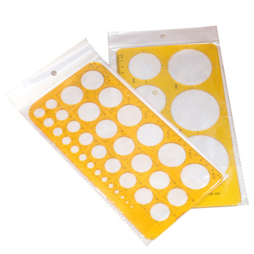 圆形模板绘图尺软胶比例尺