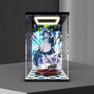 适用GSC 碧蓝档案 天童爱丽丝 女仆手办模型灯光亚克力防尘收纳盒