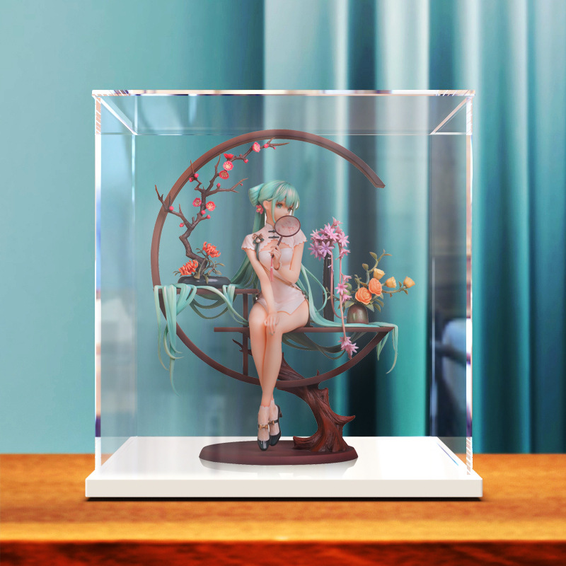 亚克力展示盒适用Myethos 镜叔 初音未来 韶华手办模型透明防尘罩