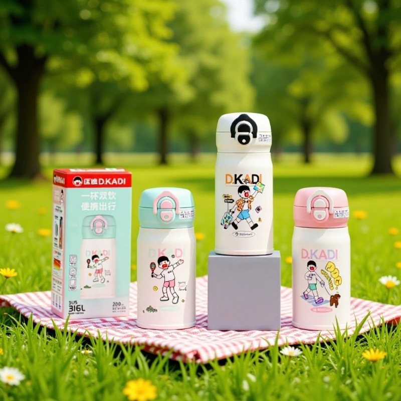 匡迪华象316保温杯弹跳吸管