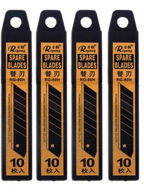 日钢80H 黑色大号美工刀片7节SK5 18MM大介刀片 A-100